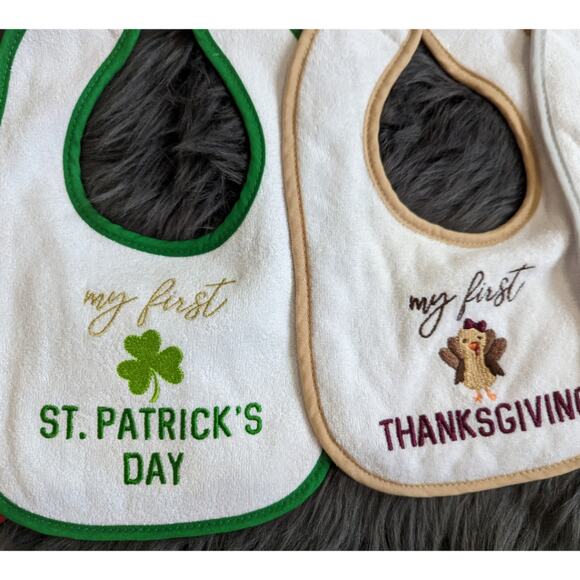 12 piece My First Holiday Bib Bundle - Picture 6 of 6